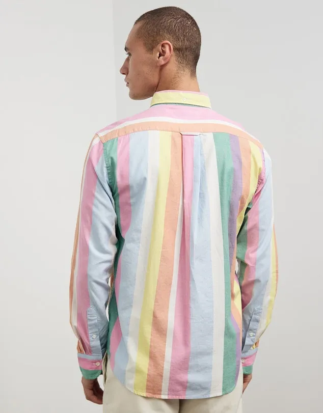 Oxford Shirt - Multistripe - Perky Pink