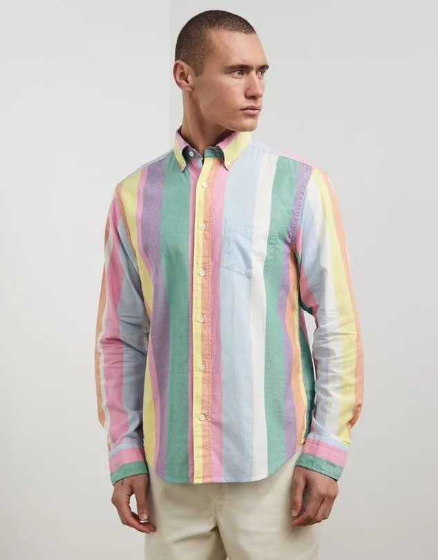 Oxford Shirt - Multistripe - Perky Pink