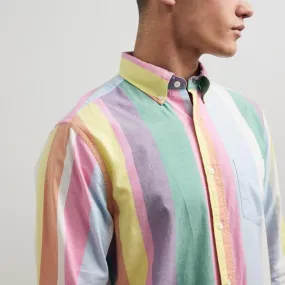 Oxford Shirt - Multistripe - Perky Pink