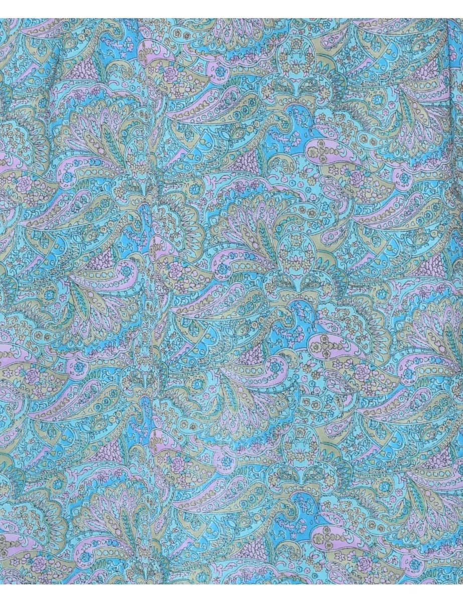 Paisley Print Pencil Skirt - M