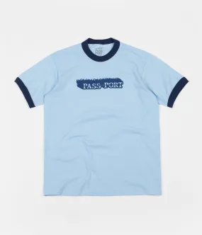 Pass Port Icy Hot Ringer T-Shirt  - Powder Blue / Navy