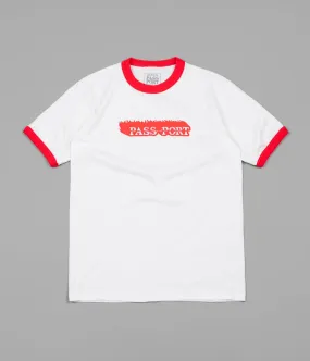 Pass Port Icy Hot Ringer T-Shirt  - White / Red