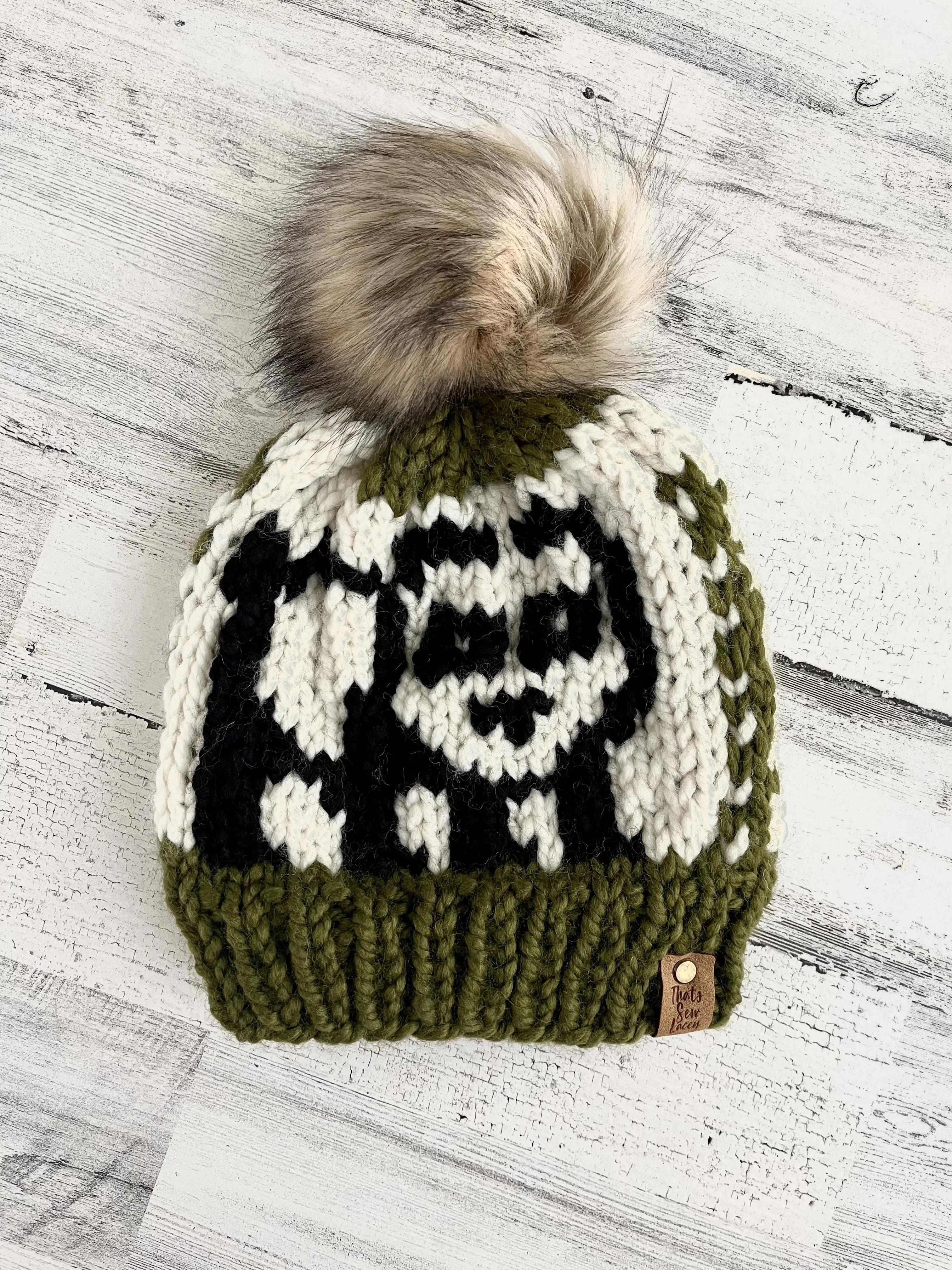 PDF Pattern - The Hungry Panda Beanie - Knitting