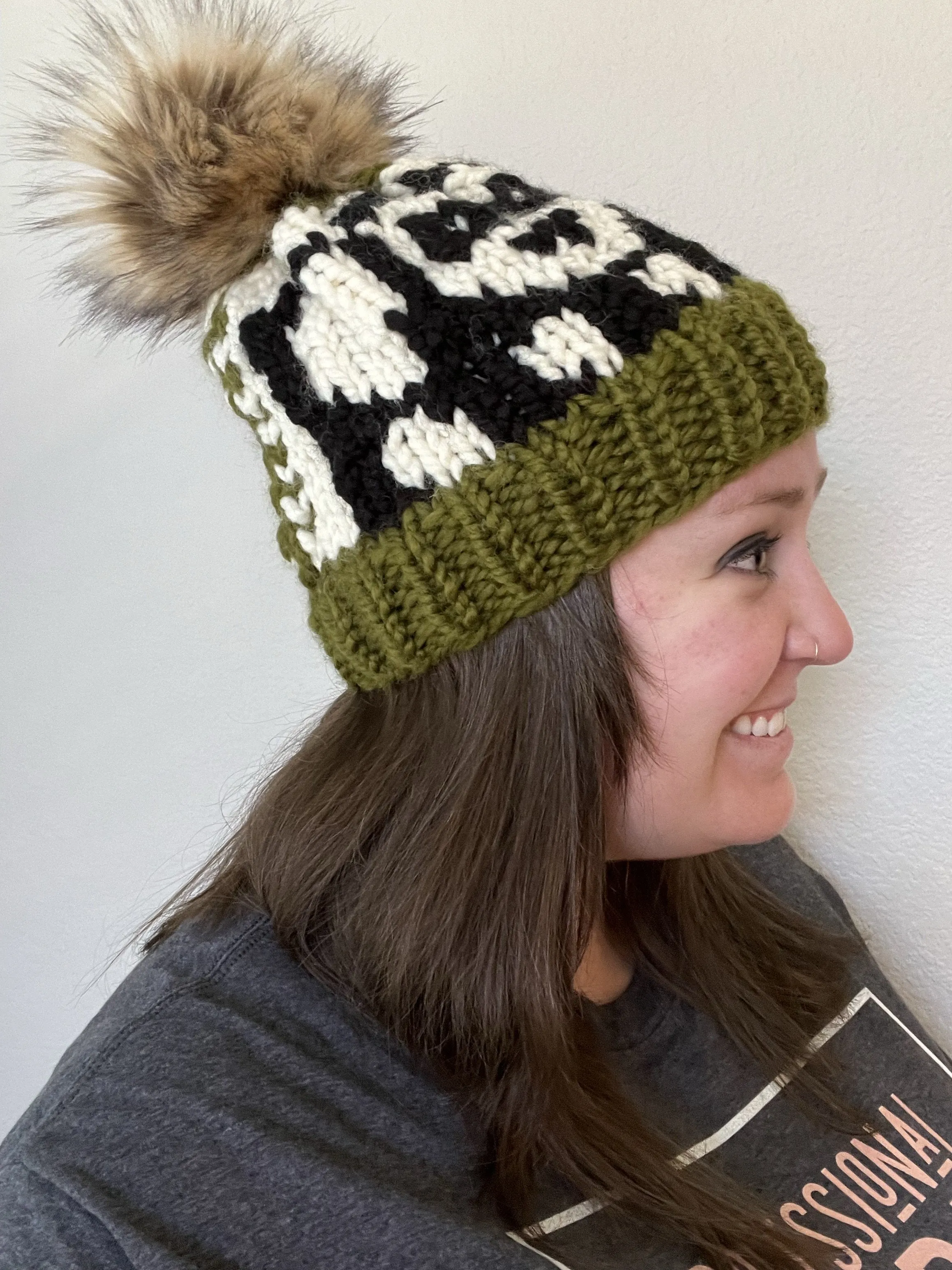 PDF Pattern - The Hungry Panda Beanie - Knitting
