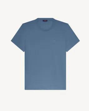 Pedro men's cotton round-neck T-shirt Washed blue