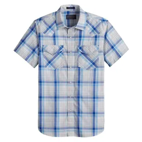 Pendleton | Ivory/Royal Plaid SS Frontier Shirt