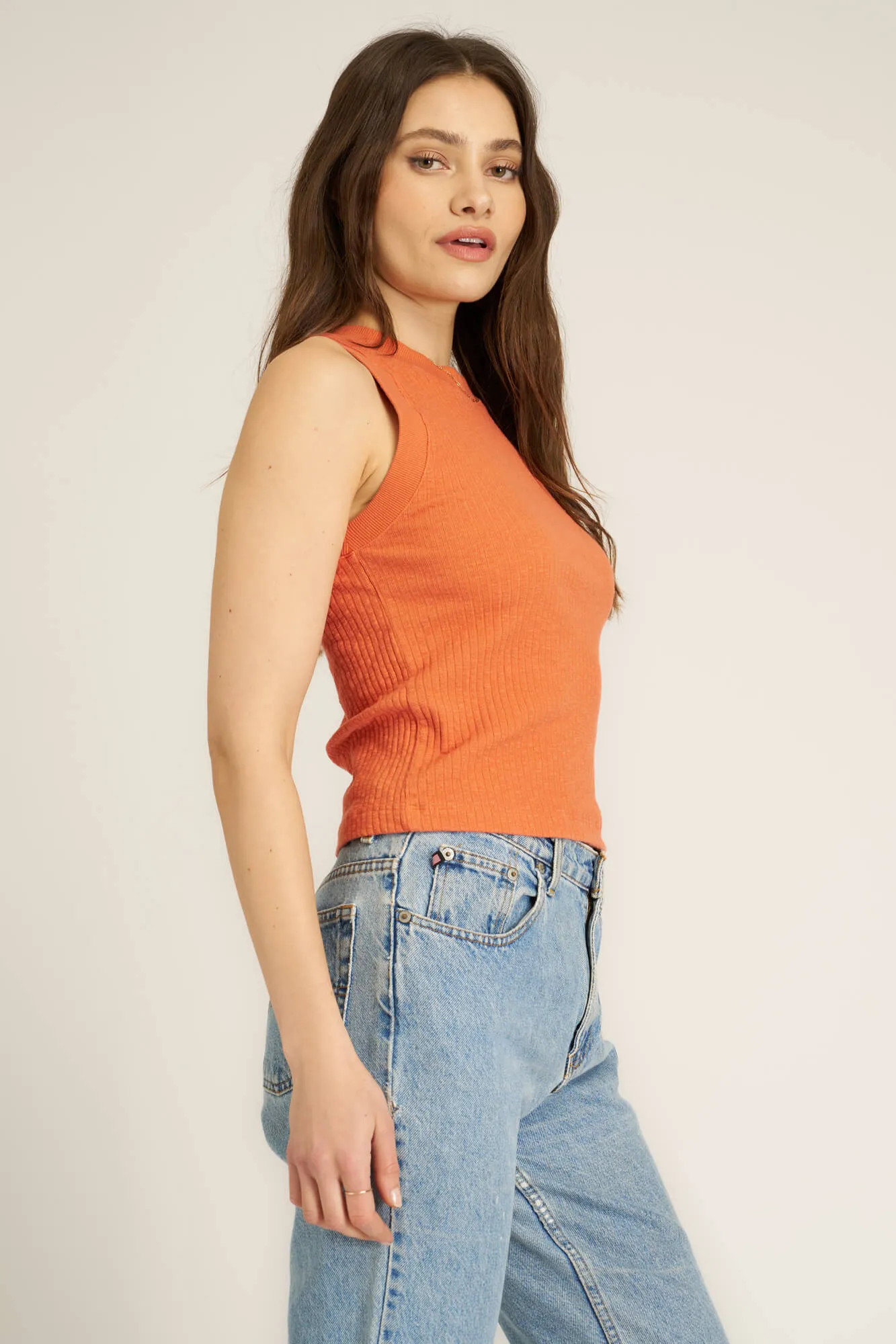 Player Fitted Racerback Rib Tank - Canyon Sunset