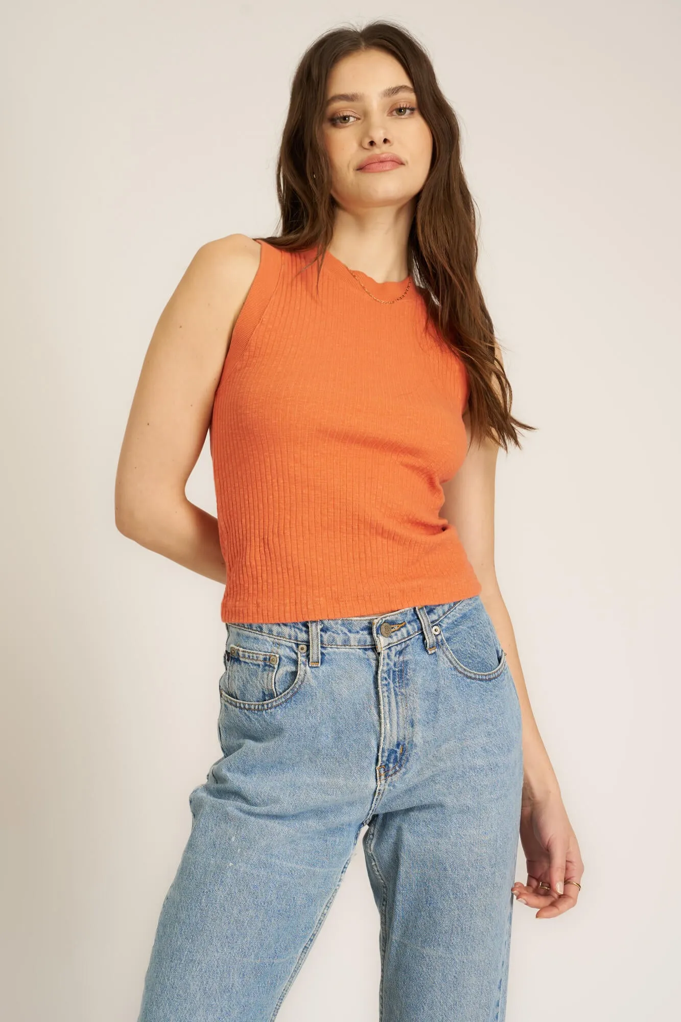 Player Fitted Racerback Rib Tank - Canyon Sunset
