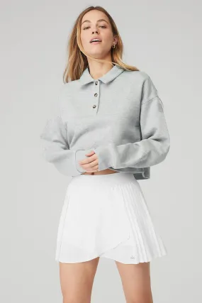 Polo Henley Pullover - Athletic Heather Grey