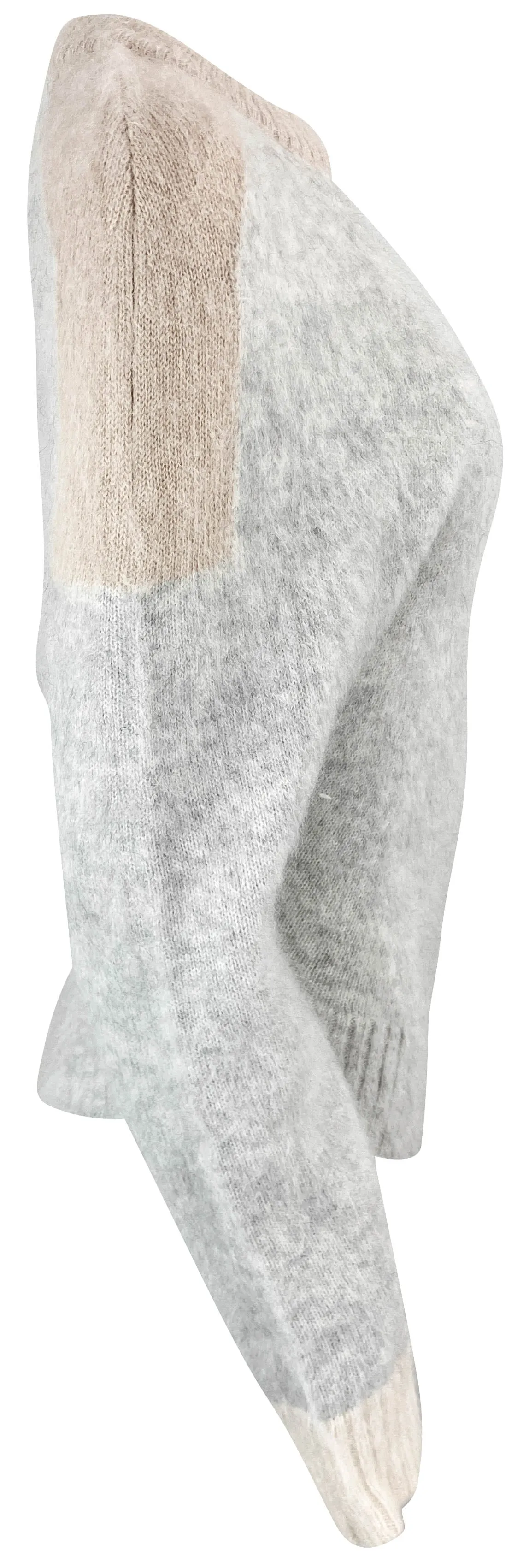 Proenza Schouler Patti Sweater in Light Grey Multi