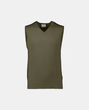 Pullover aus Cashmere in Grün - Gerade Passform