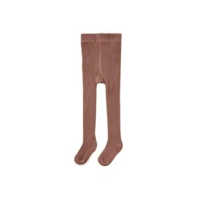 Quincy Mae Ribbed Tights | Pecan