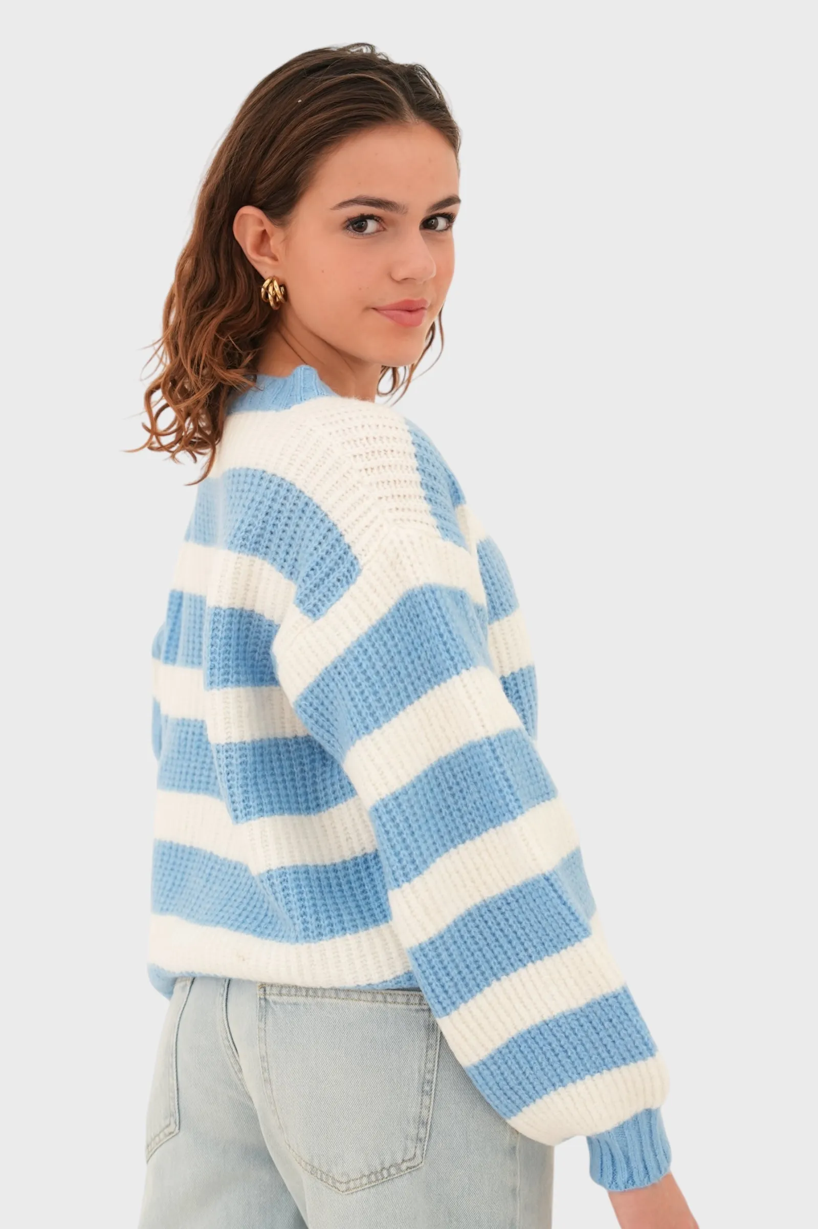 "Darling" vest striped blue