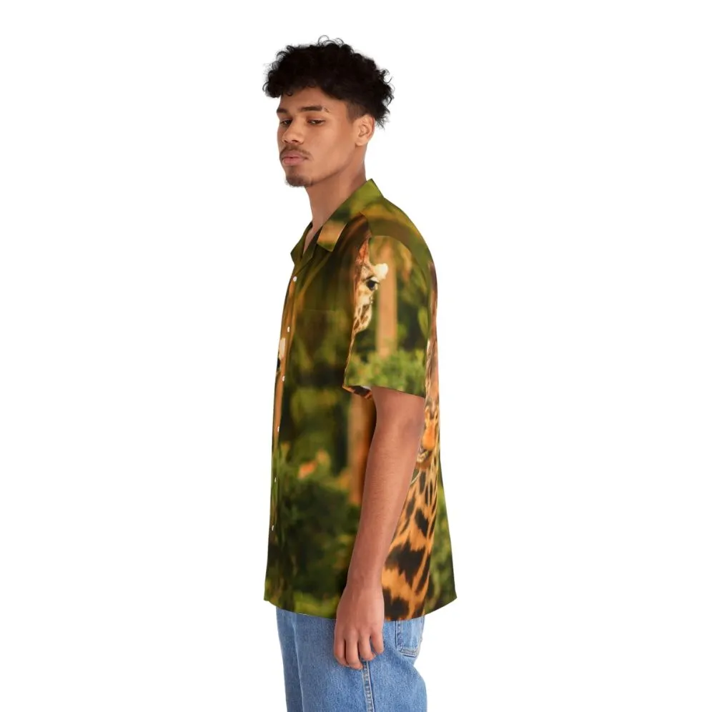 "Say What" Giraffe Hawaiian Shirt | Nature-Inspired Travel Shirt