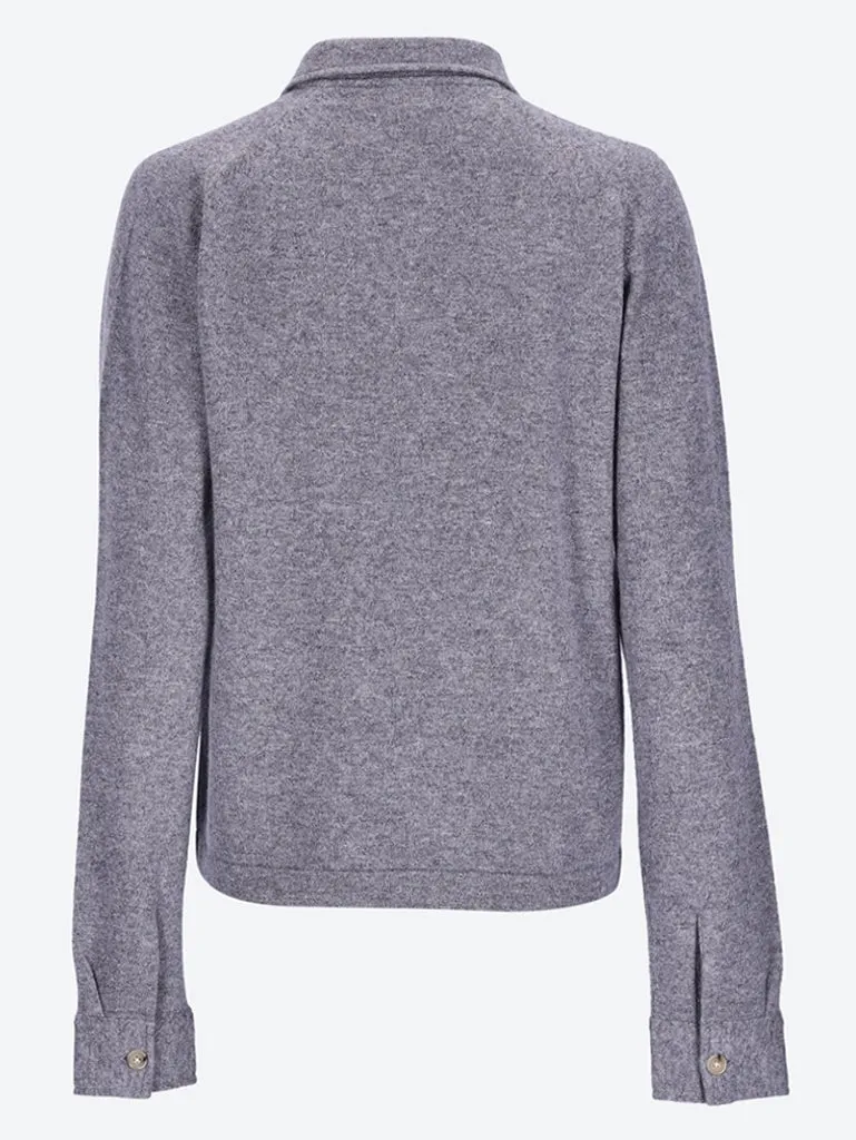 Raglan-sleeve cashmere shirt