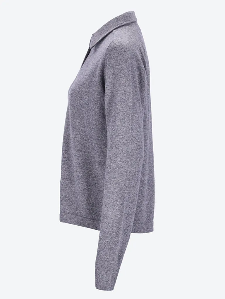 Raglan-sleeve cashmere shirt