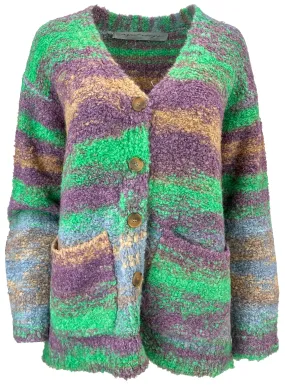 Raquel Allegra Multi Bloom Cardigan in Confetti Forest