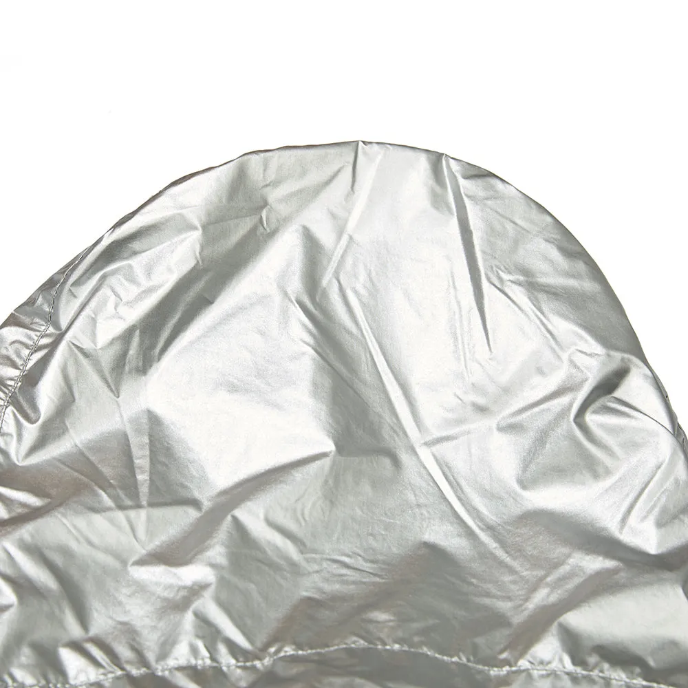 ROUND LINE HOODED JACKET SILVER