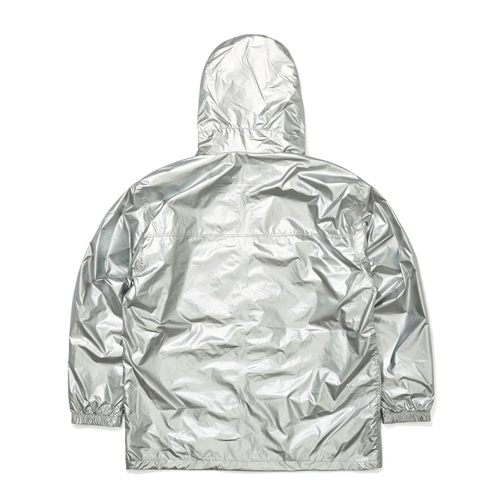 ROUND LINE HOODED JACKET SILVER