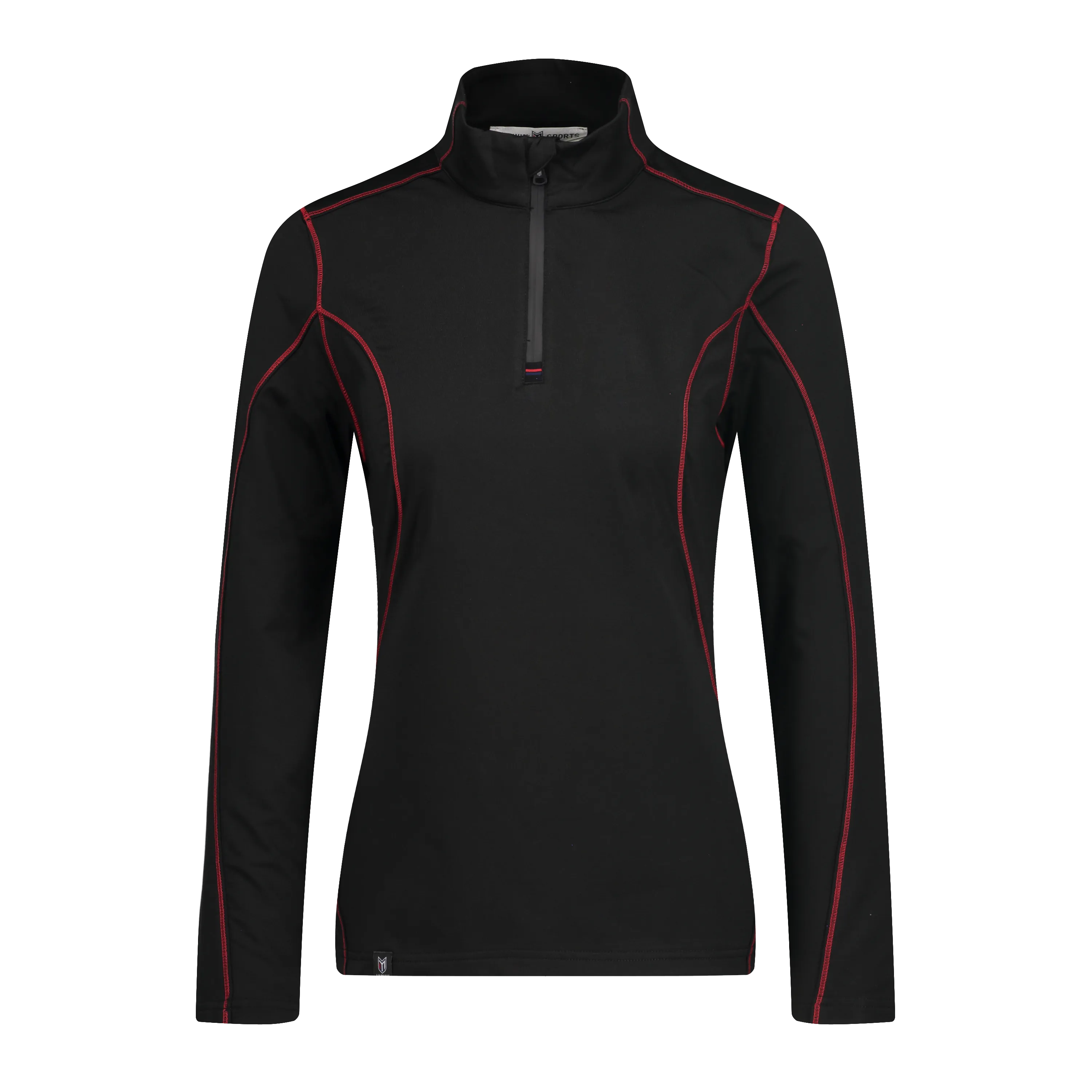 Rova Black/Red Women's Quarter Zip Pullover