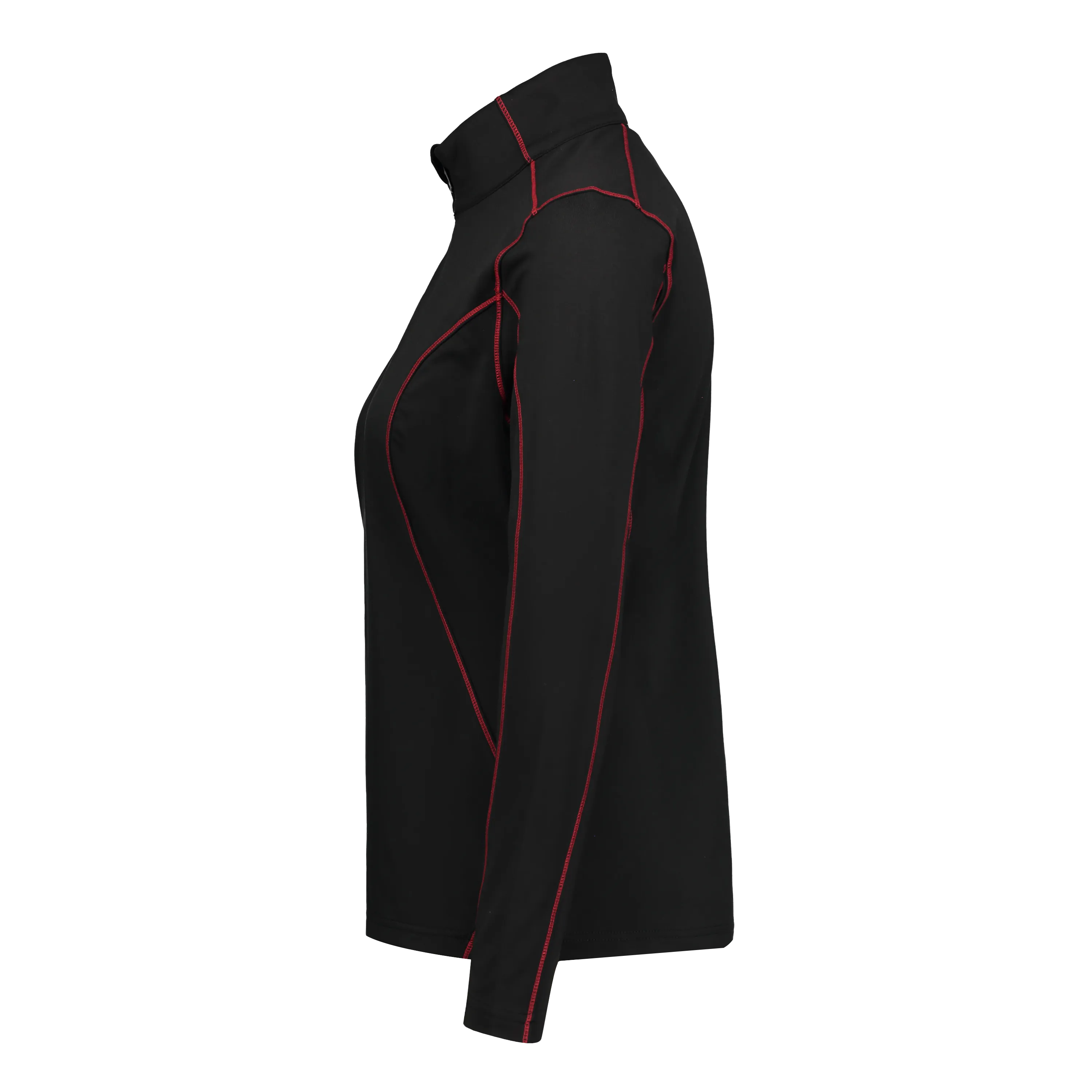 Rova Black/Red Women's Quarter Zip Pullover