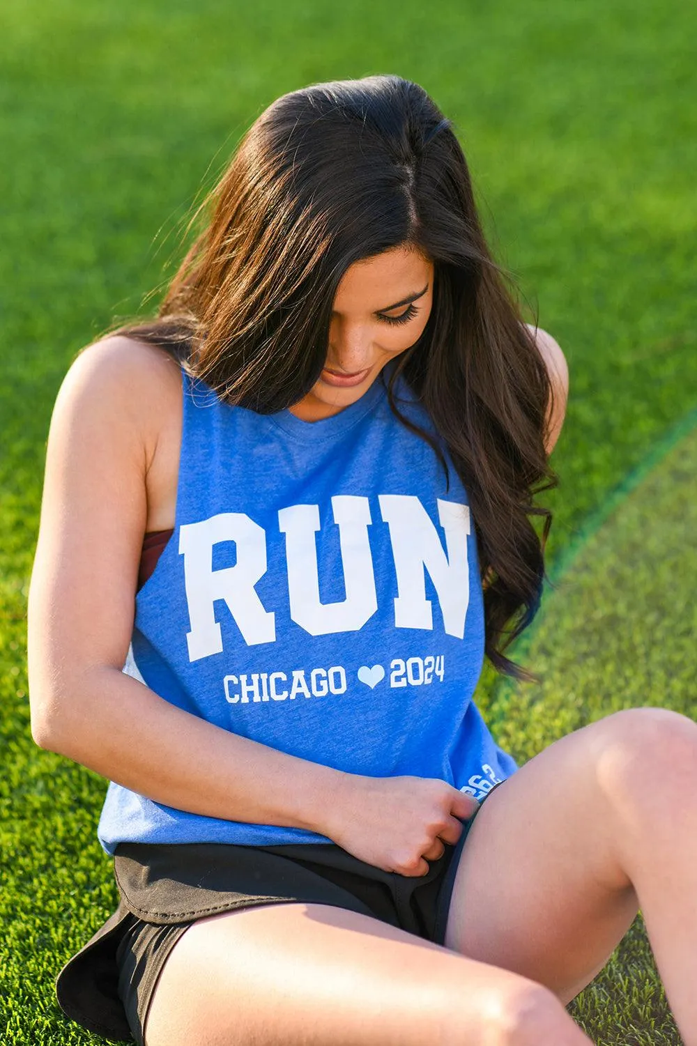 RUN Chicago 2024 Racerback Crop Tank