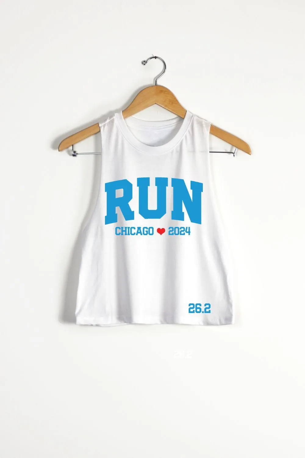 RUN Chicago 2024 Racerback Crop Tank