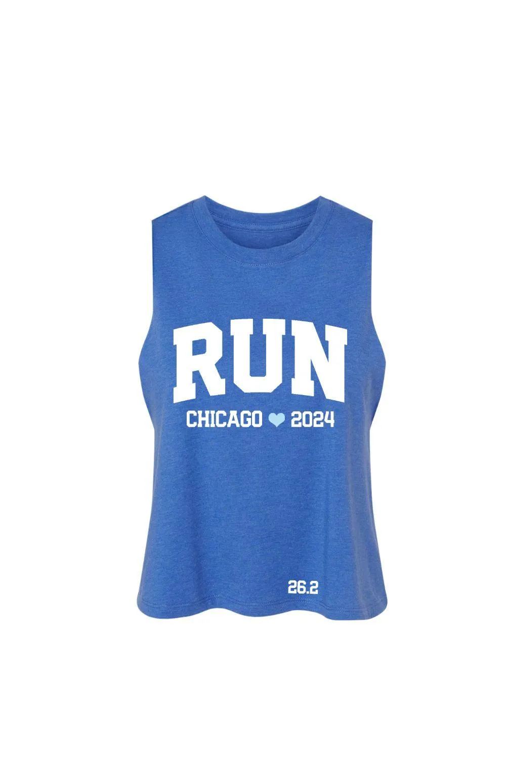 RUN Chicago 2024 Racerback Crop Tank