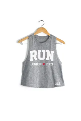 RUN London 2023 Racerback Crop Tank