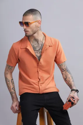 Rustic Rules Mens Half Sleeve Cuban Collar Shirt