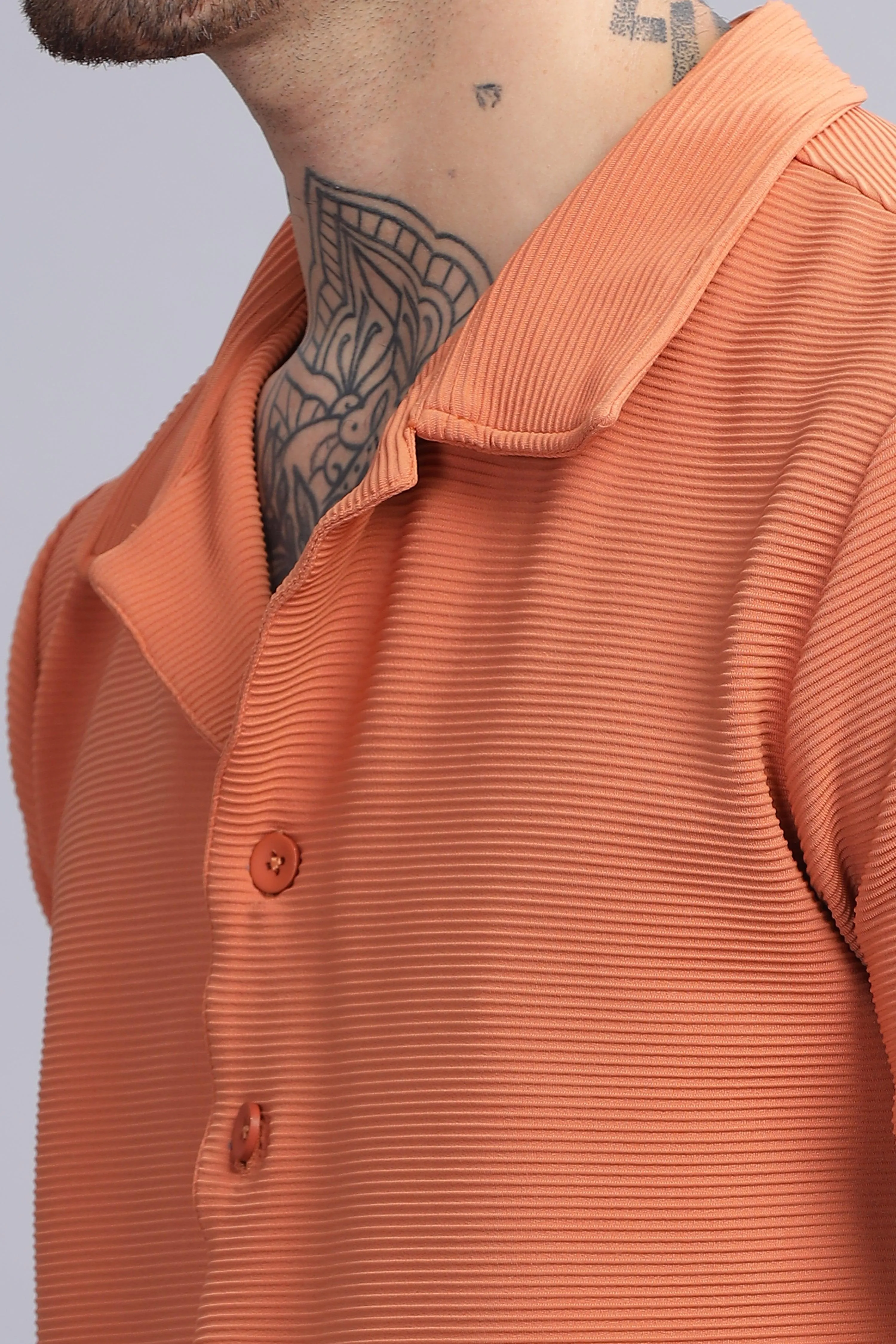 Rustic Rules Mens Half Sleeve Cuban Collar Shirt