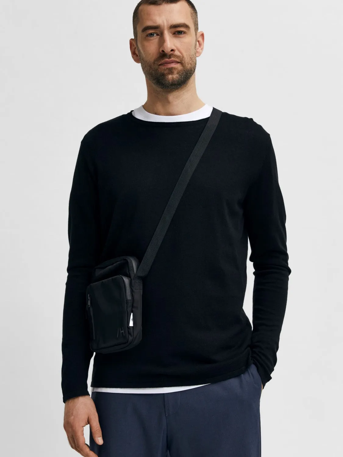SELECTED HOMME PULLOVER ROME black