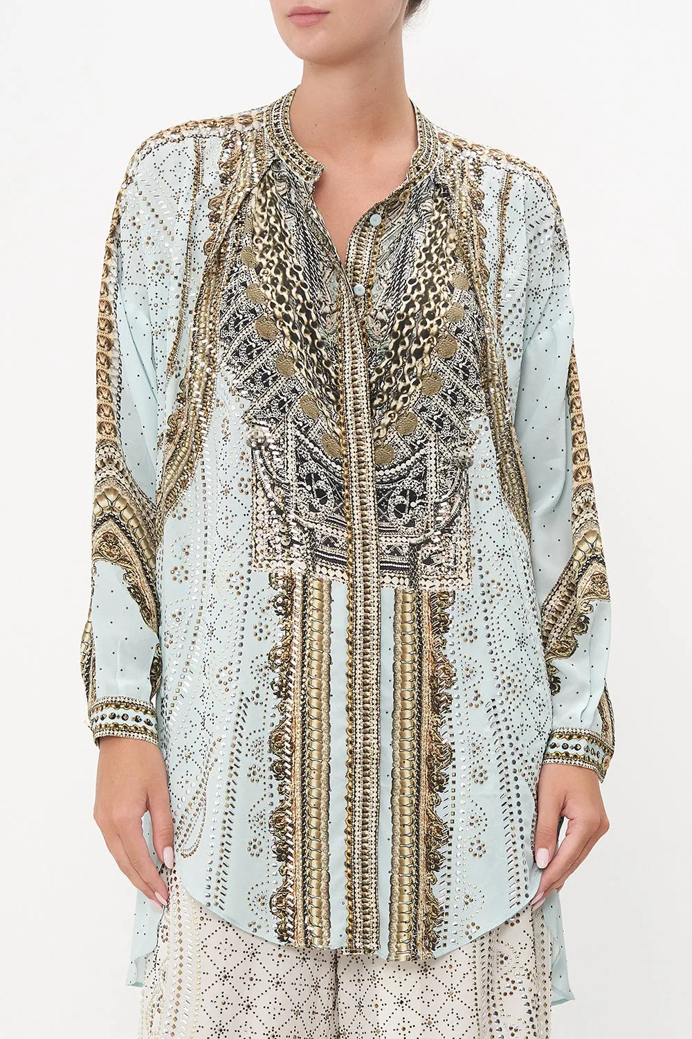 SHIRT WITH SIDE BUTTONS LUXE ESPIRITU