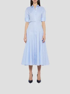 Short Sleeve Midi Shirt Dress