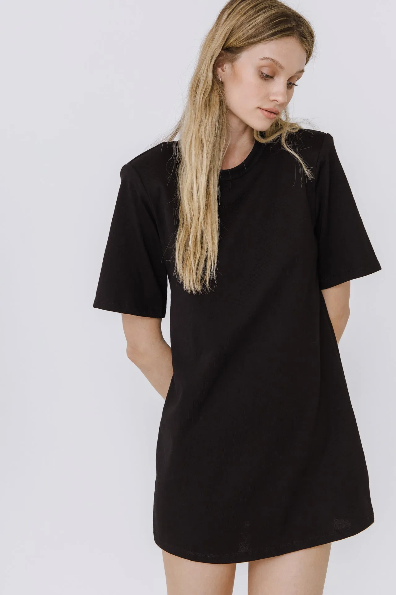 Shoulder Pad T-Shirt Dress