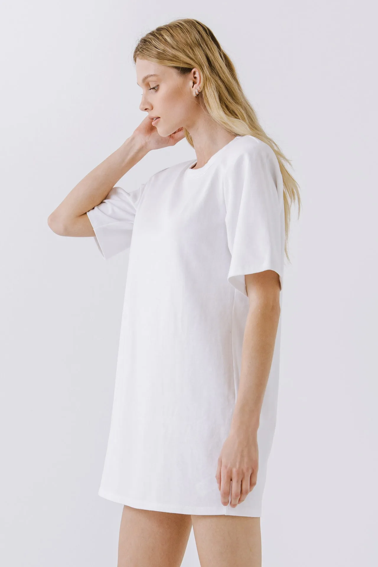 Shoulder Pad T-Shirt Dress