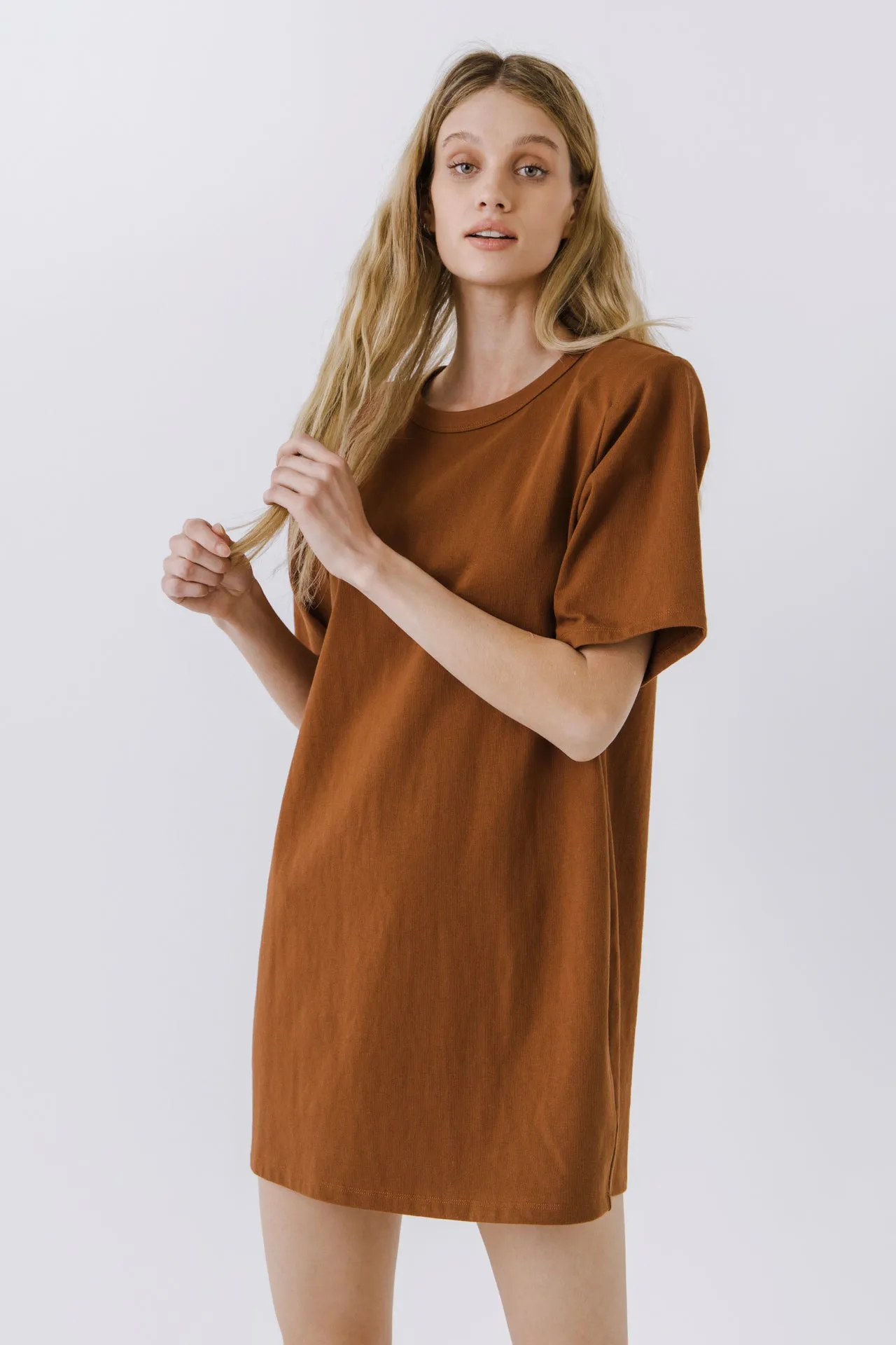 Shoulder Pad T-Shirt Dress