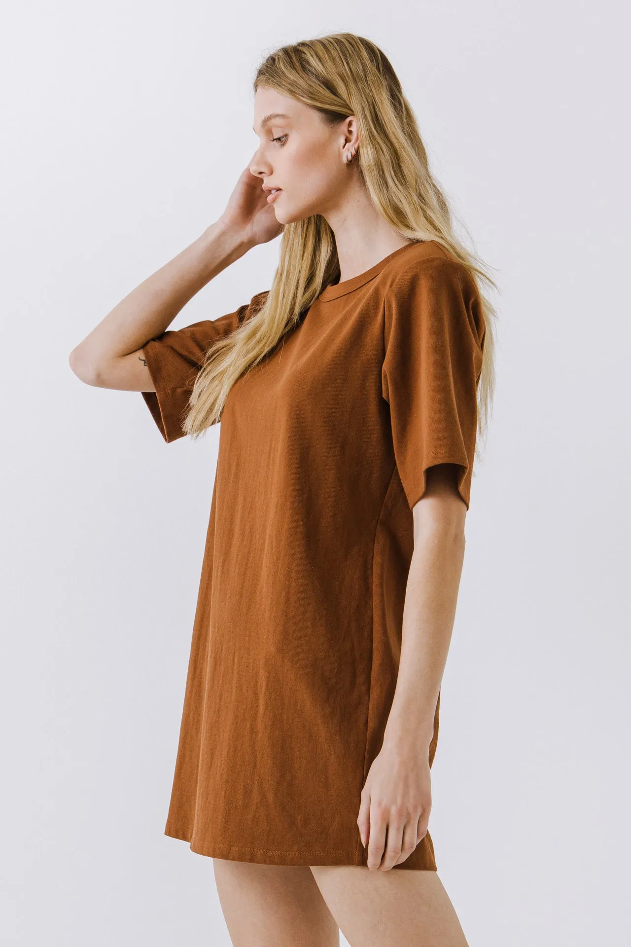 Shoulder Pad T-Shirt Dress