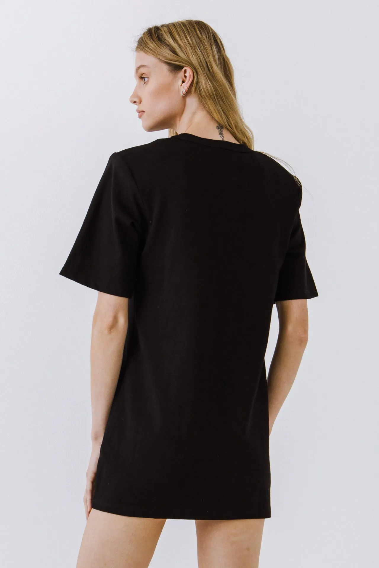 Shoulder Pad T-Shirt Dress