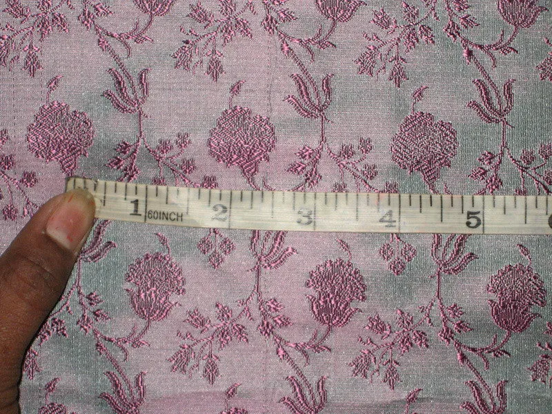Silk Brocade fabric Icy Blue &amp; Purple 44" wide BRO160[1]