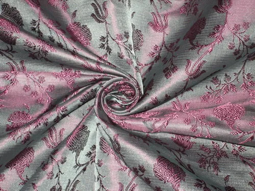 Silk Brocade fabric Icy Blue &amp; Purple 44" wide BRO160[1]
