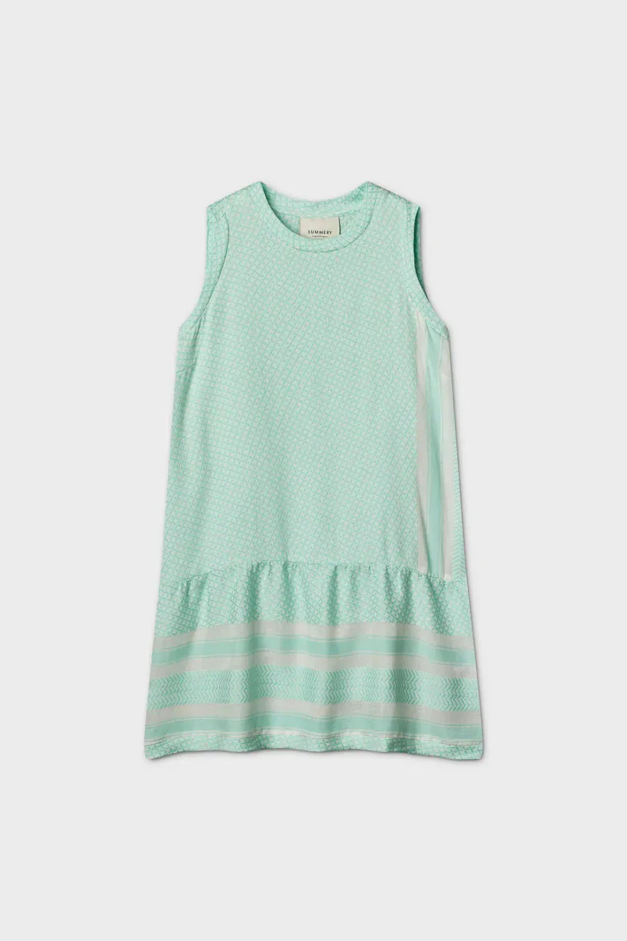 Sleeveless O Neck Dress - Icy Morn