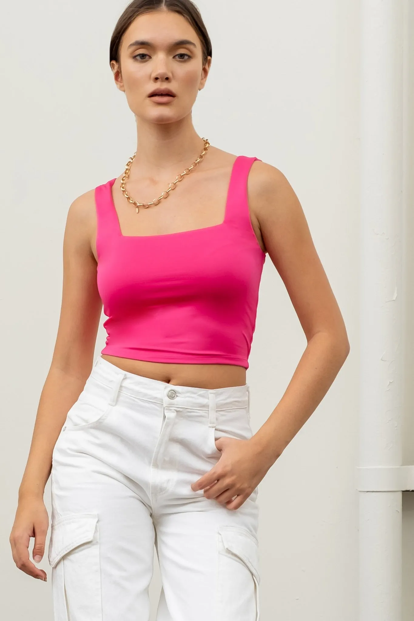 Square Up Cropped Tank - Multiple colors