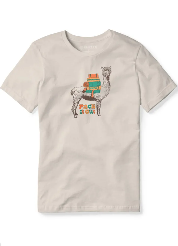 S/S Pack it Out Tee in Natural by nativ