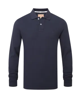 St Ives Long Sleeve Polo Shirt - Navy