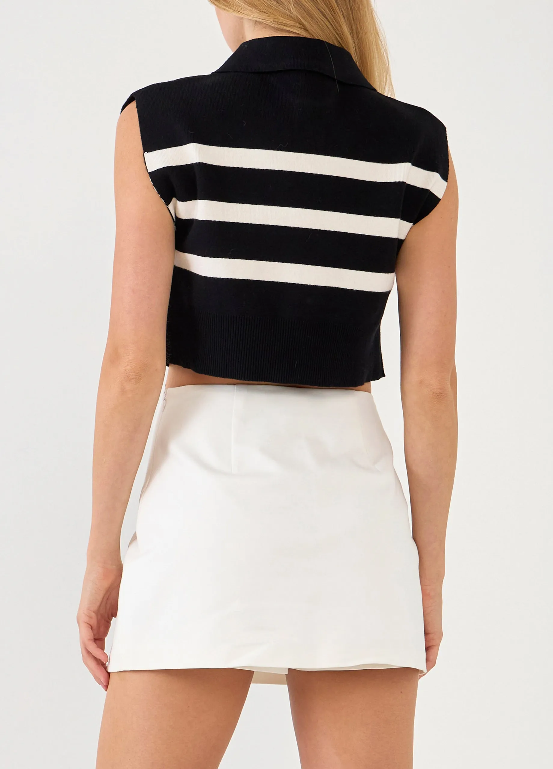 Stripe Collared Top