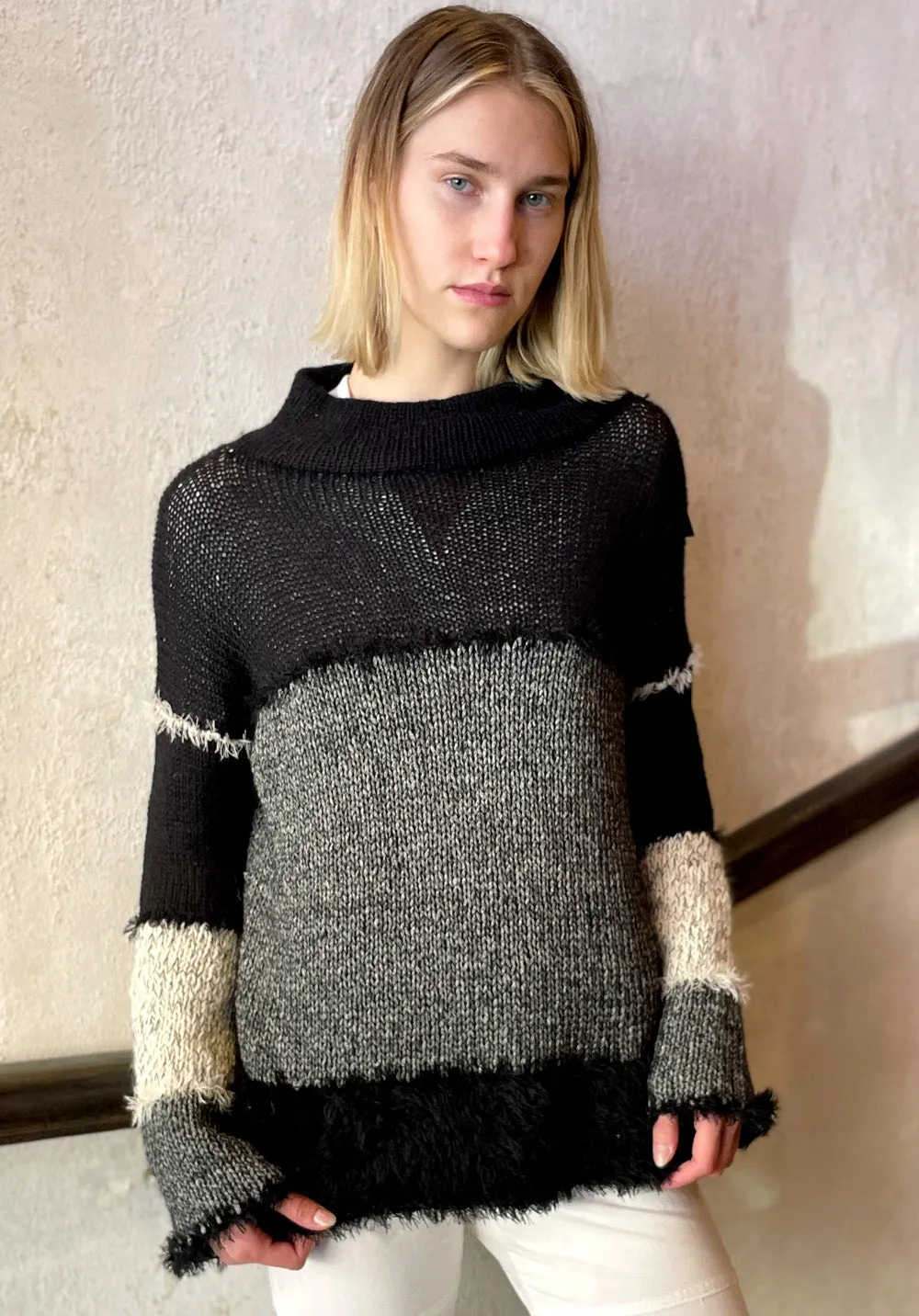 Stripe Sweater - Black / Ivory