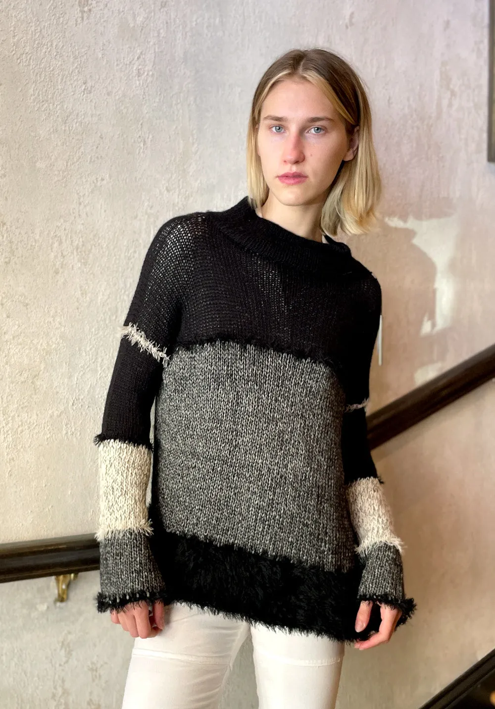 Stripe Sweater - Black / Ivory