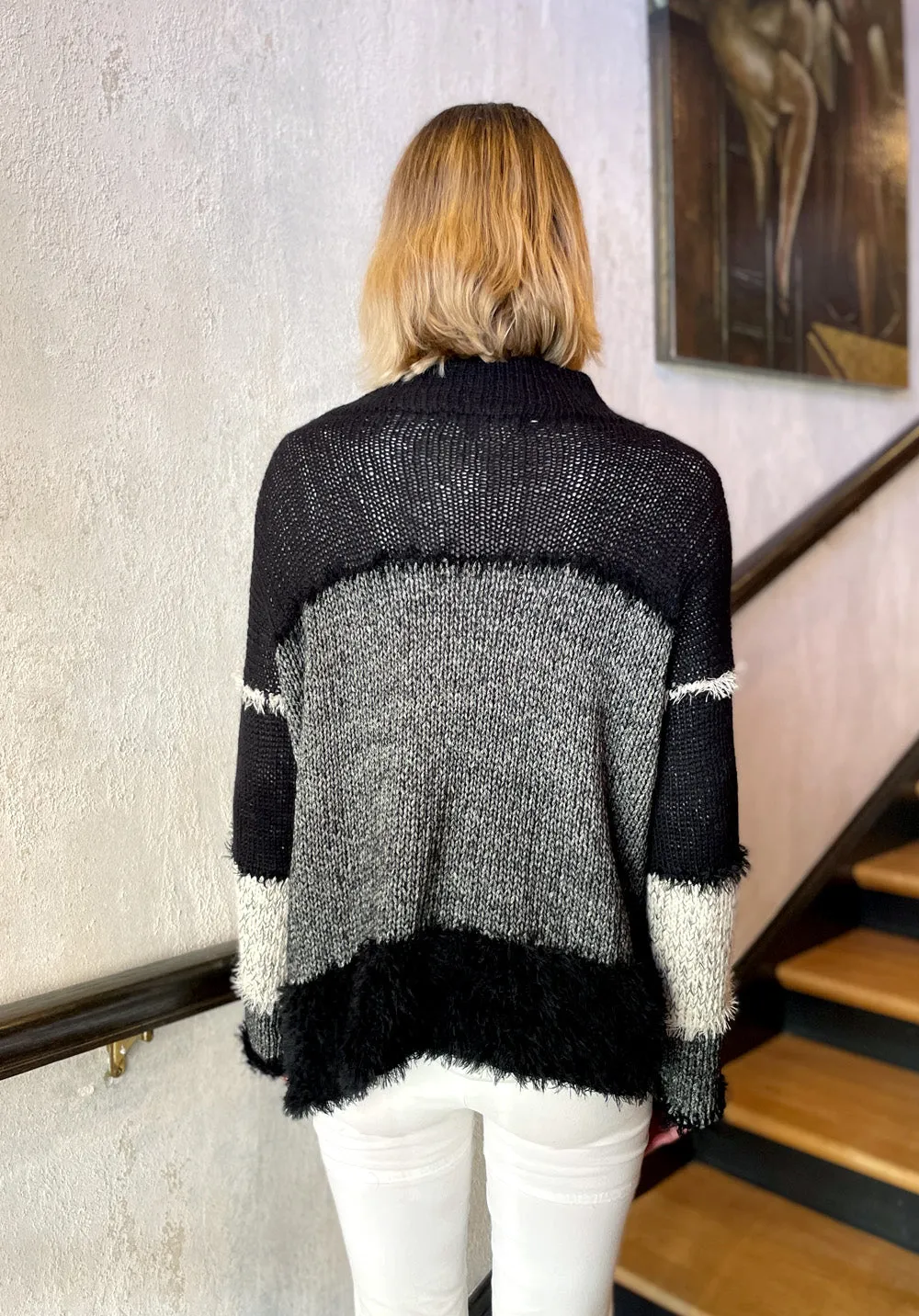 Stripe Sweater - Black / Ivory