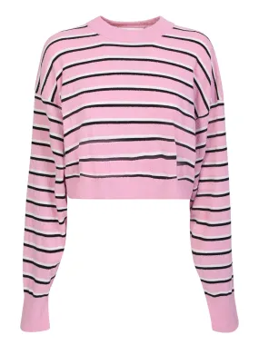 Stripes cropped pullover